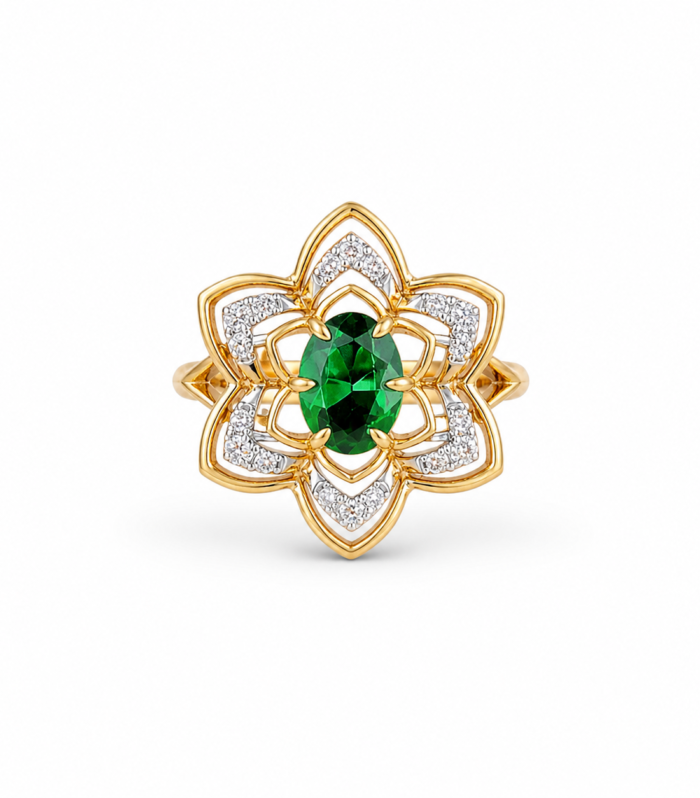 Emerald Fleur Ring