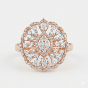 Celestine Bloom Frame Ring