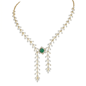Emerald Vine Cascade Necklace