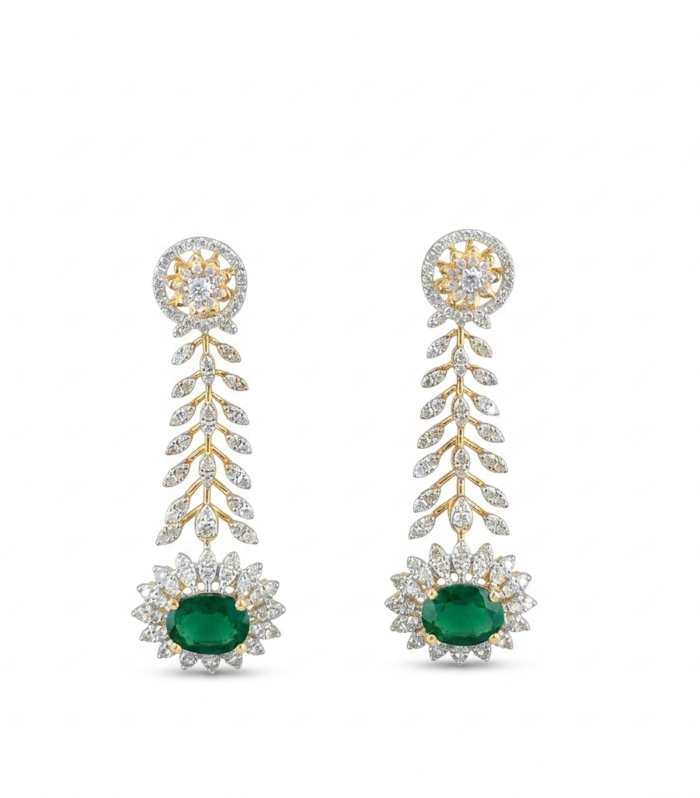 Emerald Sunflare Earrings