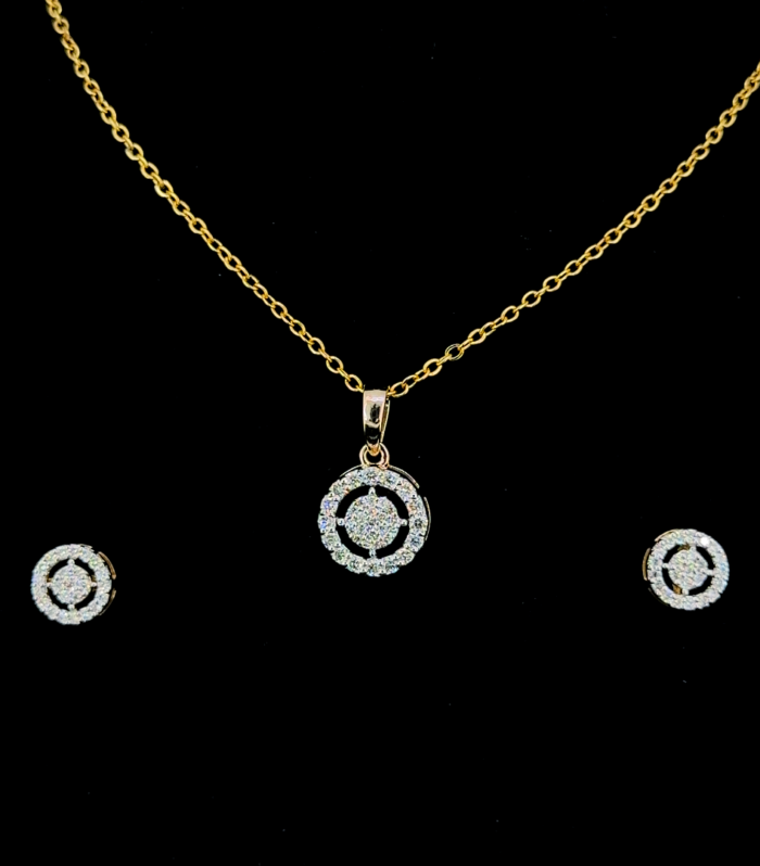 Celestia Halo Pendant Set