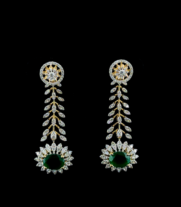 Emerald Sunflare Earrings