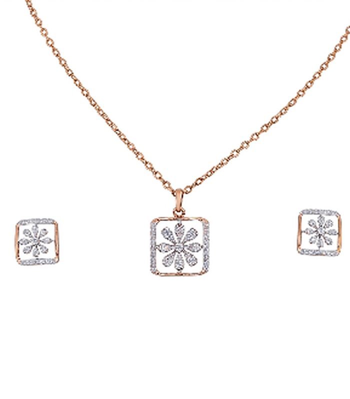 Florette Frame Pendant Set