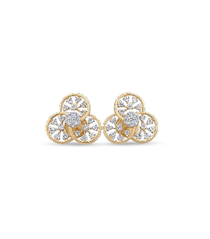 Golden Fleur Stud Earrings