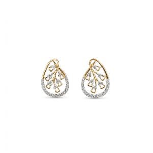 Golden Whisper Drop Stud Earrings