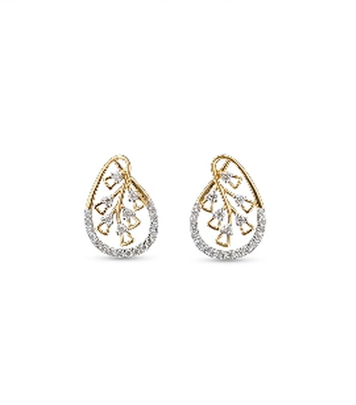 Golden Whisper Drop Stud Earrings