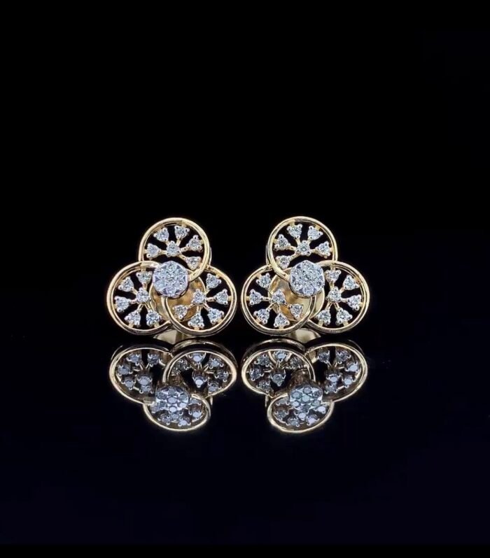 Golden Fleur Stud Earrings
