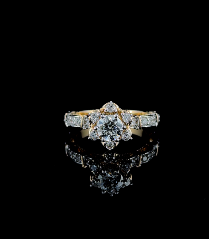 Royal Bloom Solitaire Ring