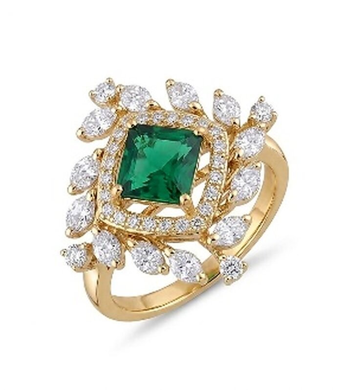 Lustre Emerald Marquise Ring