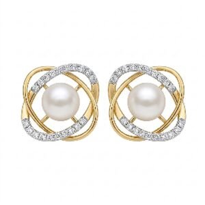 Pearl Aura Orbit Stud Earrings