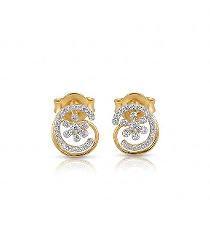 Petal Spiral Stud Earrings