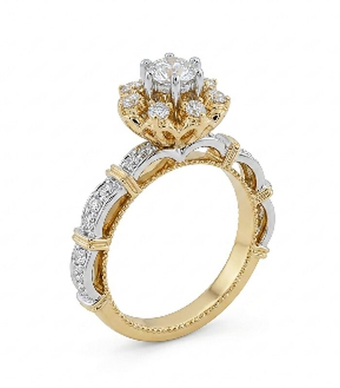Royal Bloom Solitaire Ring