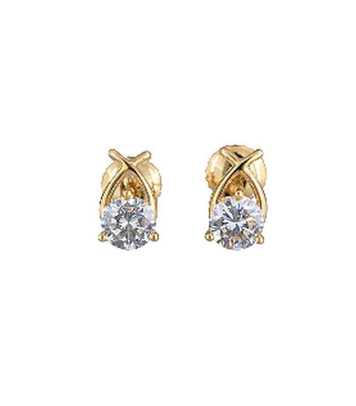Twilight Solitaire Stud Earrings