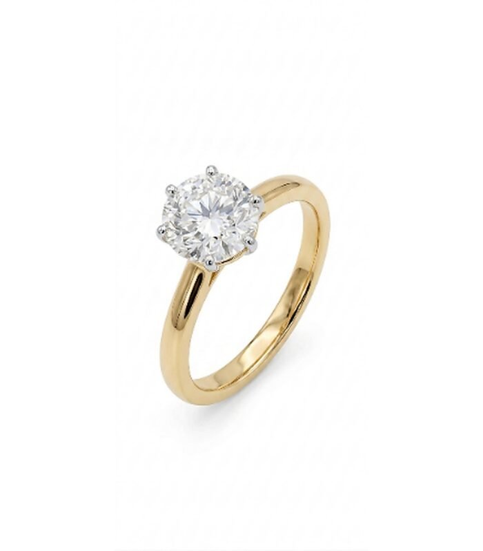 Twin Souls Diamond Solitaire Ring
