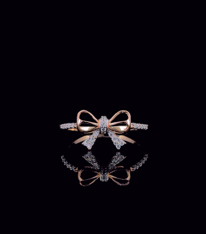 Diamond Bow Vow Ring