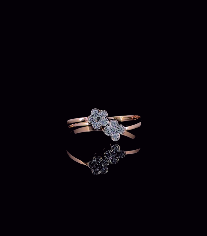 Floral Duet Embrace Ring